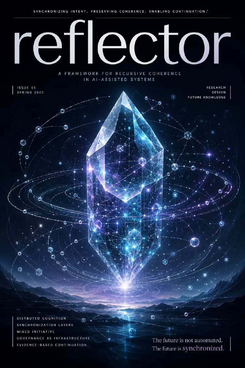 First-page preview of the print edition of the Reflector visual companion magazine.